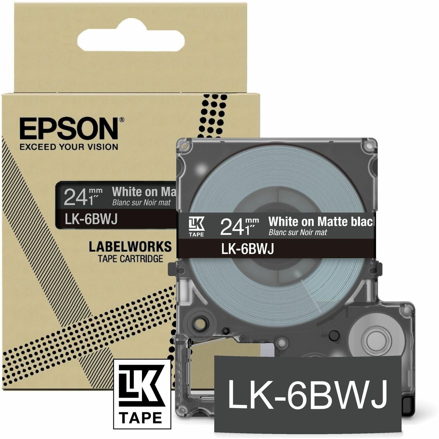 Epson LK-6BWJ Label Tape