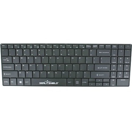 Seal Shield Cleanwipe Keyboard - Cable Connectivity - USB Interface - English (US) - Black