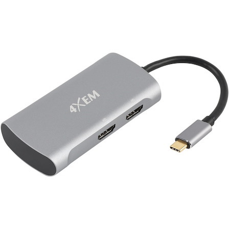 4XEM's 2-Port USB-C to HDMI Dual 4K Multi-Monitor Hub - supports PD Pass Through