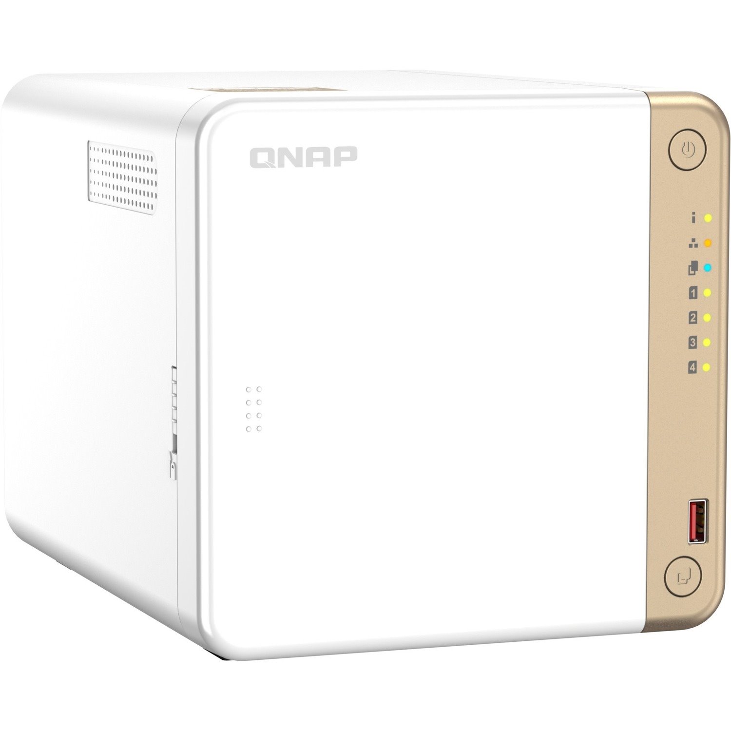 QNAP Turbo NAS TS-462-4G 4 x Total Bays SAN/NAS Storage System - 4 GB Flash Memory Capacity - Intel Celeron N4505 Dual-core (2 Core) 2 GHz - 4 GB RAM - DDR4 SDRAM Tower