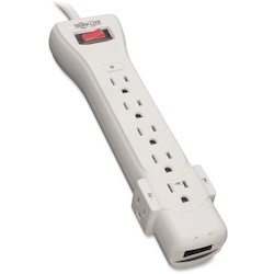 Tripp Lite by Eaton Protect It! 7-Outlet Surge Protector, 6 ft. (1.83 m) Cord, 1080 Joules, Fax/Modem Protection, RJ11