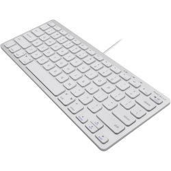 Macally Compact Aluminum USB-C Wired Keyboard for Mac and PC