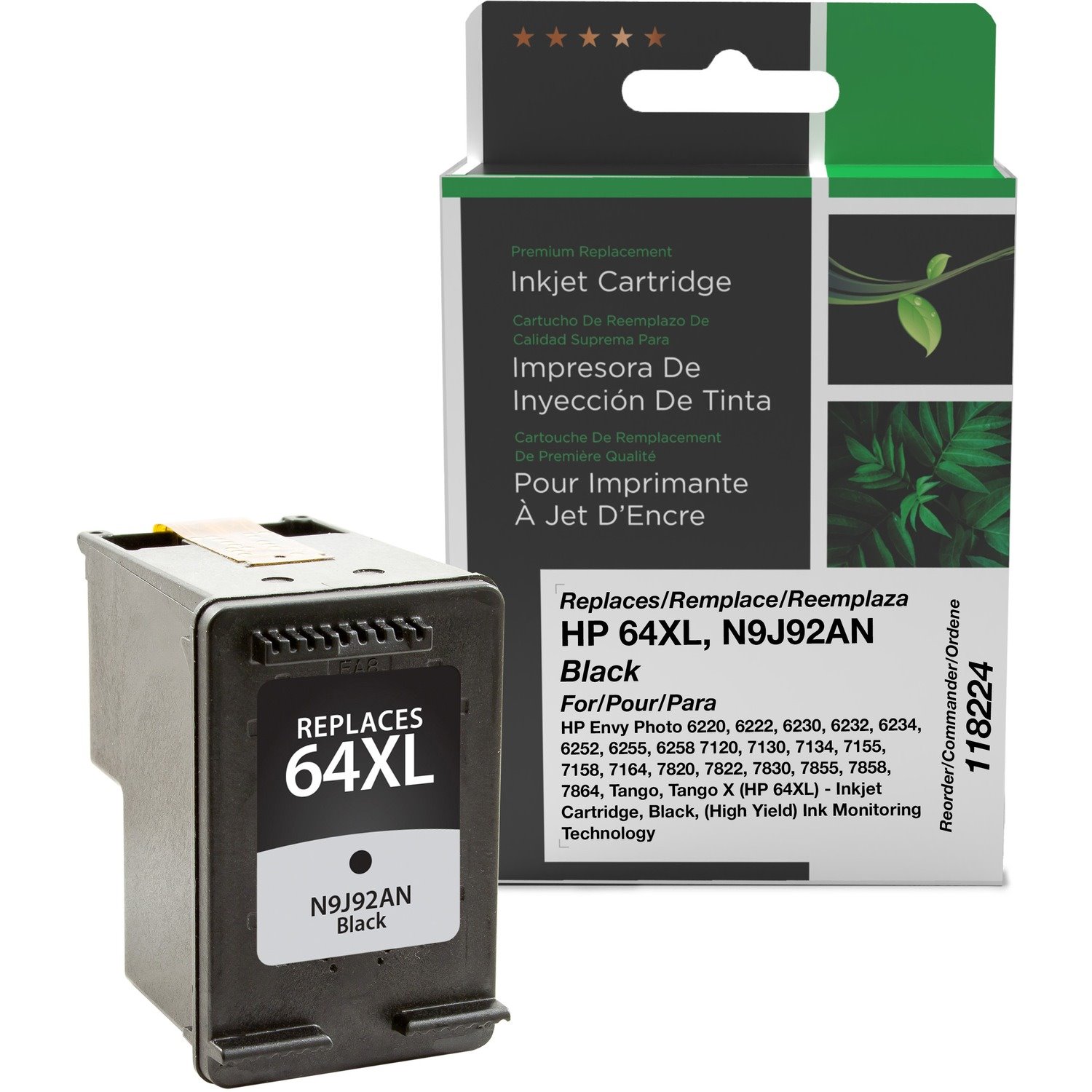 Clover Imaging Remanufactured High Yield Black Ink Cartridge for HP 64XL (N9J92AN)