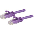 StarTech.com 15m CAT6 Ethernet Cable - Purple Snagless Gigabit - 100W PoE UTP 650MHz Category 6 Patch Cord UL Certified Wiring/TIA