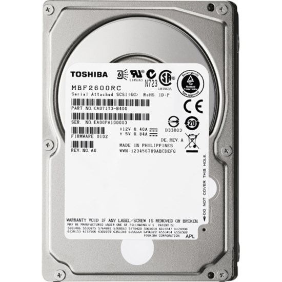 Toshiba MBF2-RC MBF2600RC 600 GB Hard Drive - 2.5" Internal - SAS (6Gb/s SAS)