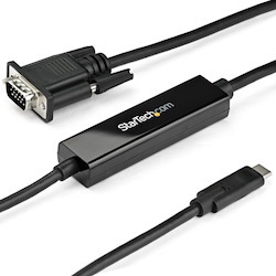 StarTech.com 3ft/1m USB C to VGA Cable - 1920x1200/1080p USB Type C DP Alt Mode to VGA Video Monitor Adapter Cable -Works w/ Thunderbolt 3