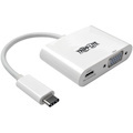 Tripp Lite by Eaton USB C to VGA Video Adapter Converter w/ USB-C PD Charging Port, USB Type C to VGA, USB-C, USB Type-C 6in