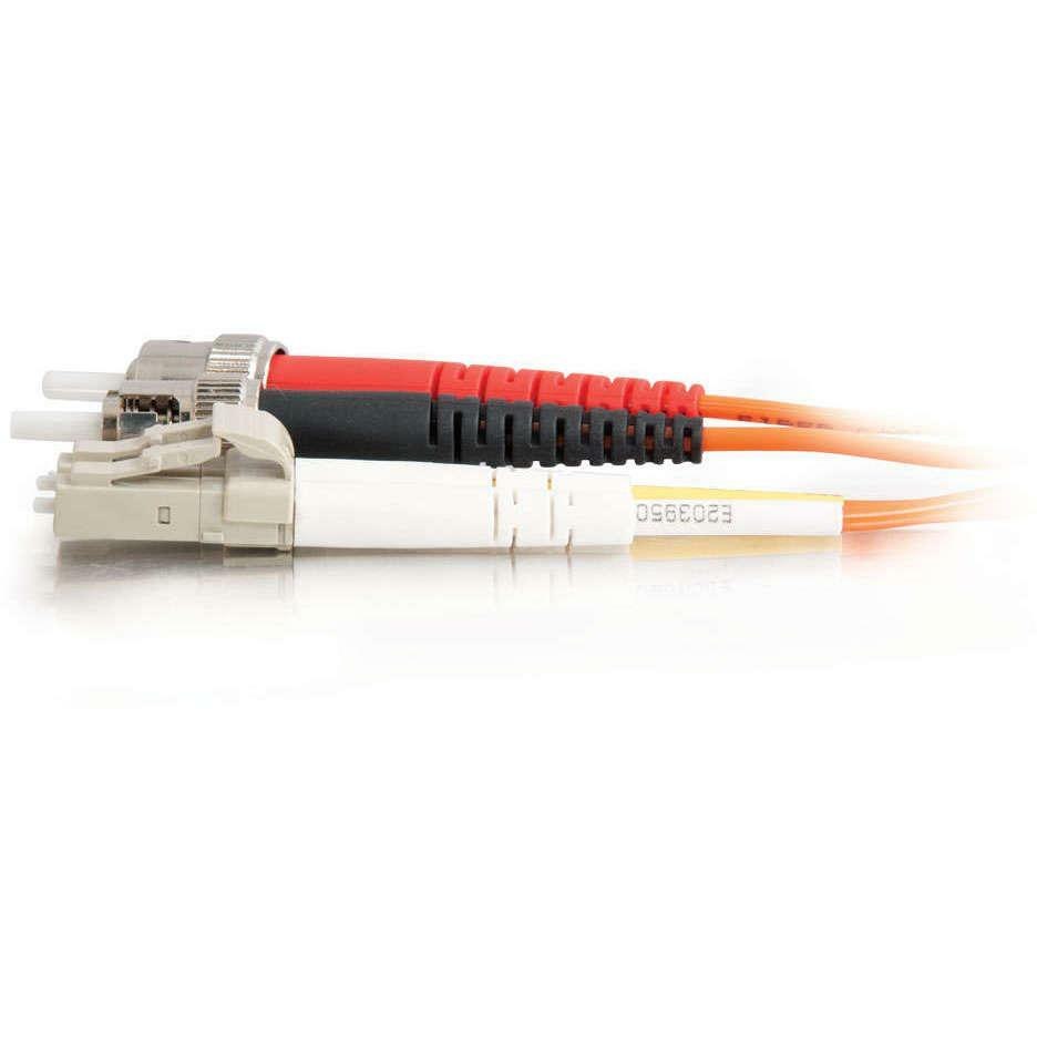 C2G-10m LC-ST 50/125 OM2 Duplex Multimode PVC Fiber Optic Cable - Orange