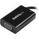StarTech.com USB C to VGA Adapter with 60W Power Delivery Pass-Through - 1080p USB Type-C to VGA Video Converter w/ Charging - Black