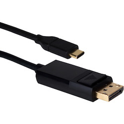 QVS 3ft USB-C / Thunderbolt 3 to DisplayPort UltraHD 4K/60Hz Video Converter Cable