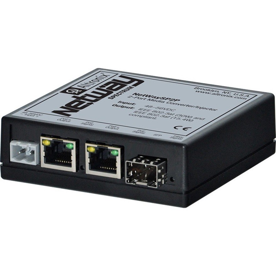 Altronix 3-Port Ethernet over Fiber PoE+ Hardened Switch