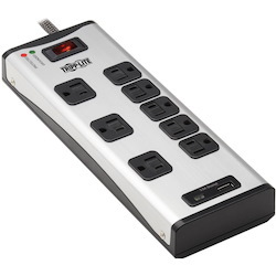 Tripp Lite by Eaton 8-Outlet Surge Protector with 1 USB-A and 1 USB-C (3.9A Shared) - 8 ft. Cord, 2100 Joules, Metal Housing