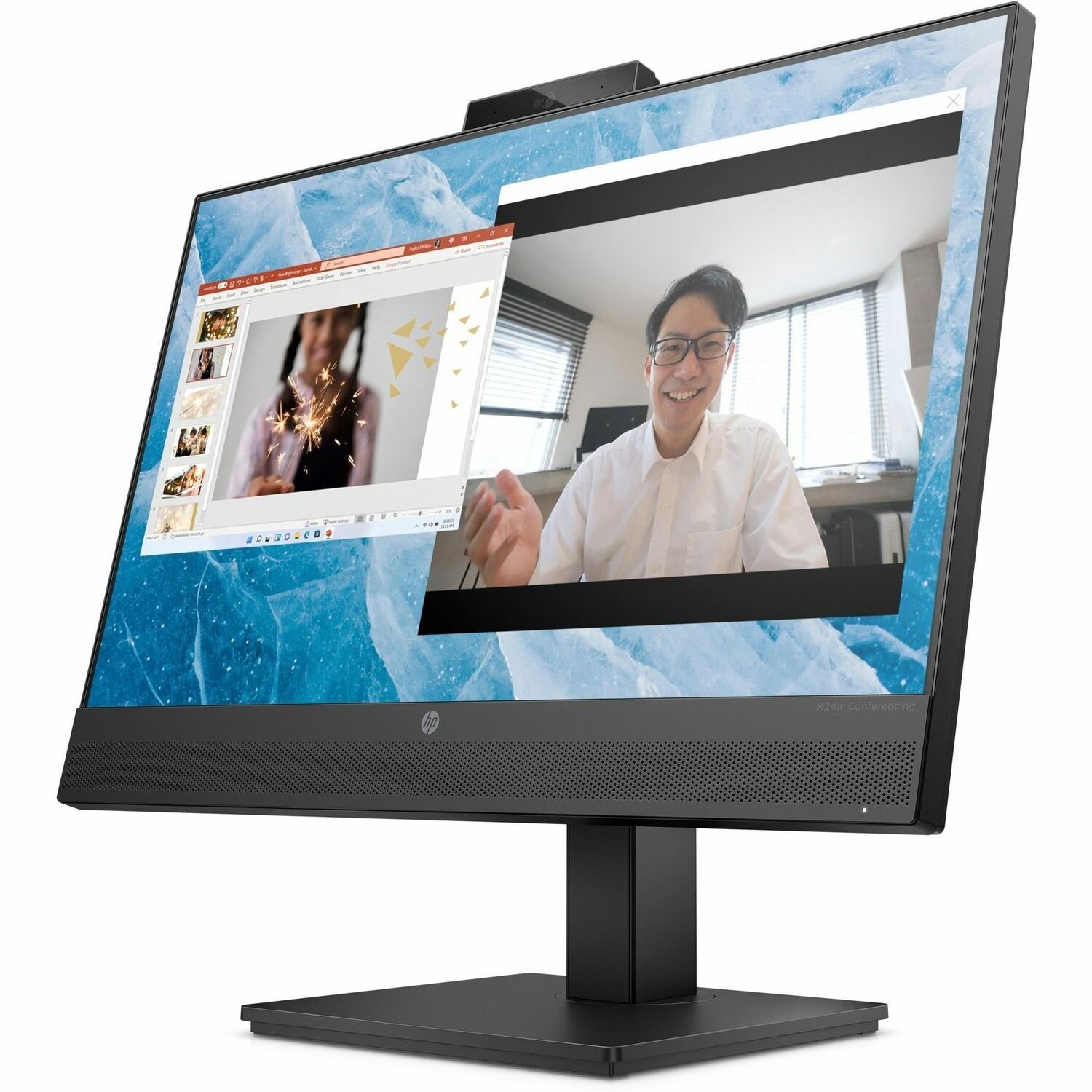 HP M24m 24" Class Webcam Full HD LED Monitor - 16:9