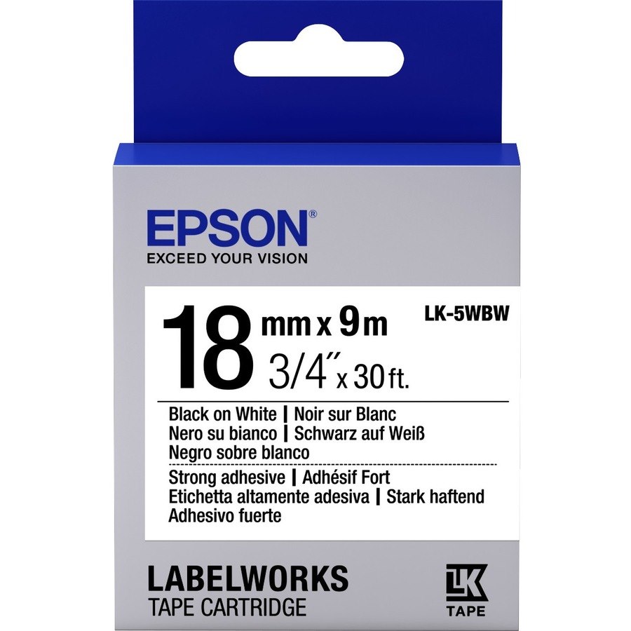 Epson LabelWorks LK-5WBW Label Tape