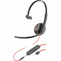 Poly Blackwire C3215 Monaural Headset +Carry Case TAA (Bulk Qty.50)