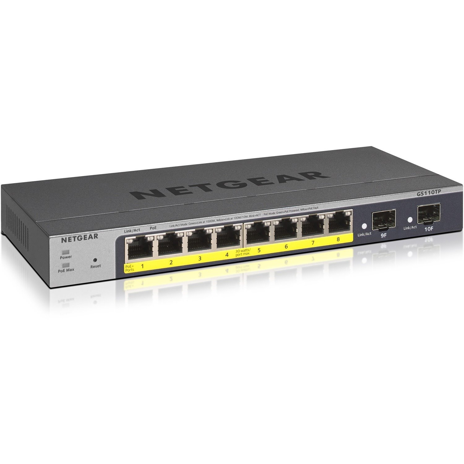 Netgear ProSafe GS110TPv3 8 Ports Manageable Ethernet Switch