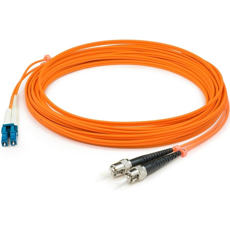 AddOn 30m LC (Male) to ST (Male) Orange OM1 Duplex Fiber OFNR (Riser-Rated) Patch Cable