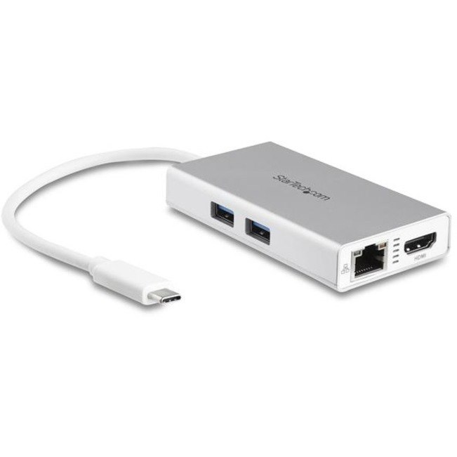 StarTech.com USB Type C Docking Station for Notebook - 60 W - Silver, White
