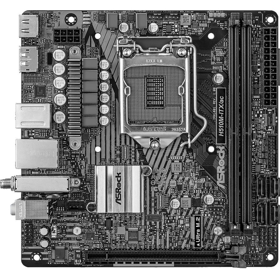 ASRock H510M-ITX/ac Desktop Motherboard - Intel H510 Chipset - Socket LGA-1200 - Mini ITX