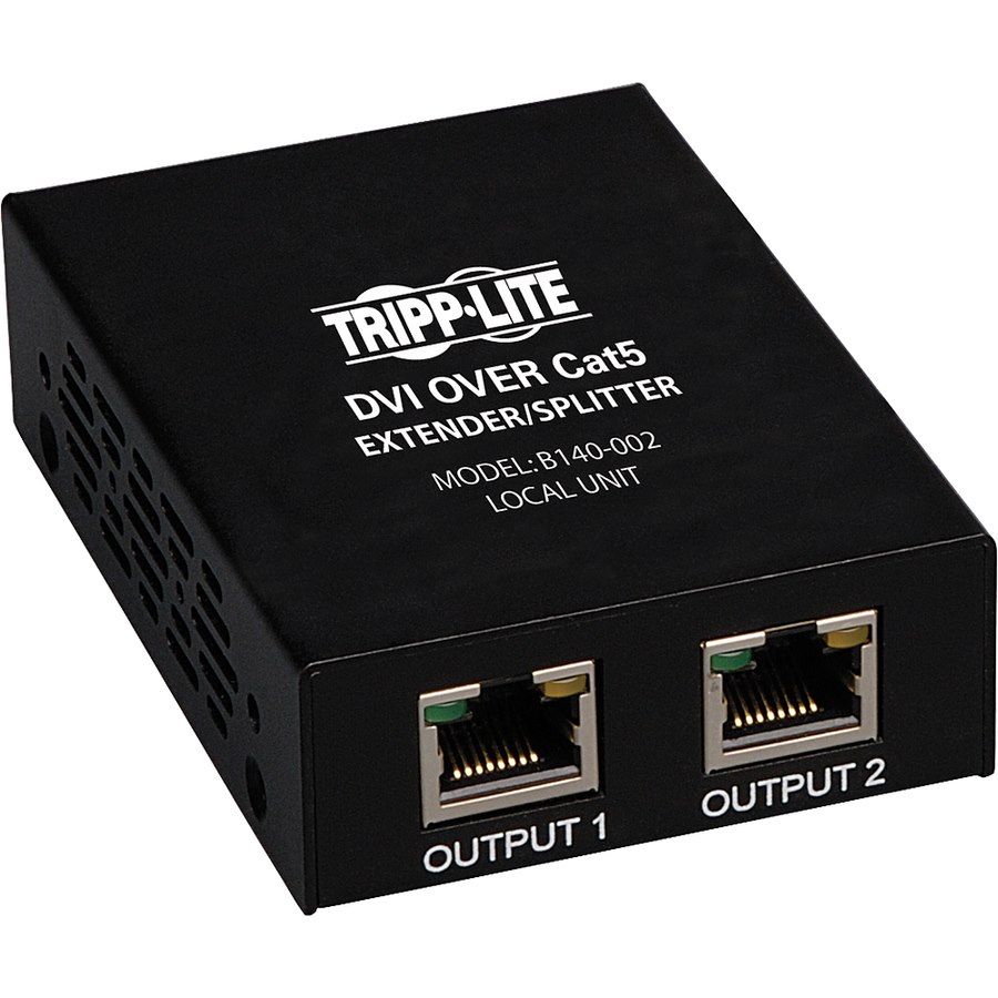 Tripp Lite by Eaton 2-Port DVI over Cat5/6 Splitter/Extender, Box-Style Transmitter for Video, DVI-D Single Link, 200 ft. (60 m), TAA