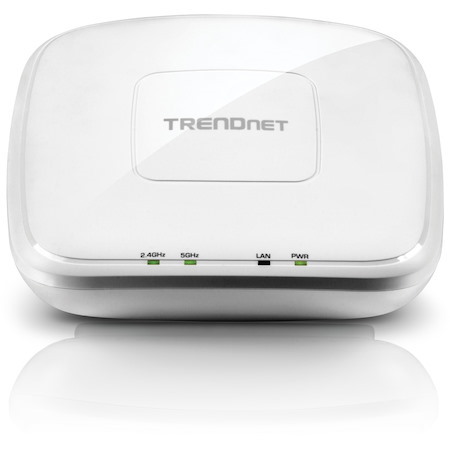TRENDnet AC1750 Dual Band PoE Access Point, 1300Mbps WiFi AC+450 Mbps WiFi N, WDS Bridge, WDS Station, Repeater Modes, Band Steering, WiFi Traffic Shaping, IPv6, White, TEW-825DAP