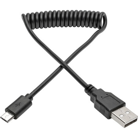 Eaton Tripp Lite Series USB 2.0 A to Micro-B Coiled Cable (M/M), 6 ft. (1.83 m)