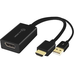 Alogic DisplayPort/HDMI/USB A/V Cable for Audio/Video Device, Projector, Desktop Computer, Monitor - 1