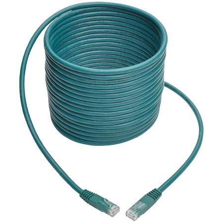 Eaton Tripp Lite Series Cat6 Gigabit Molded (UTP) Ethernet Cable (RJ45 M/M), PoE, Green, 25 ft. (7.62 m)