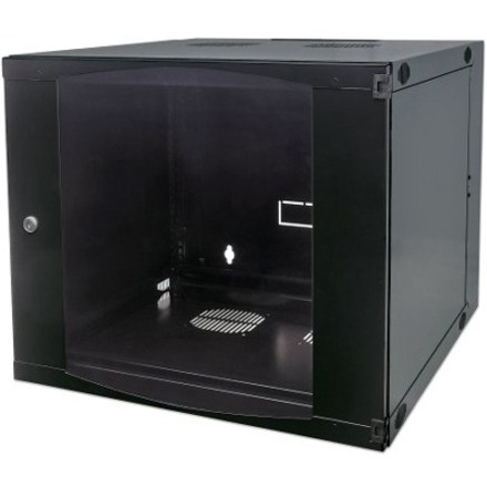 Network Cabinet, Wall Mount (Double Section Hinged Swing Out), 6U, 450mm Depth, Black, Flatpack, Max 30kg, Swings out for access to back of cabinet when installed on wall, 19" , Parts for wall installation not included, Three Year Warranty
