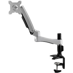 Amer Mounts Mounting Arm for Flat Panel Display, Monitor, LCD Display - White - Landscape/Portrait - TAA Compliant