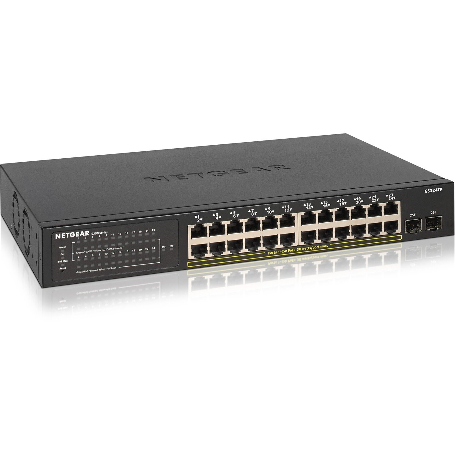 Netgear S350 GS324TP 24 Ports Manageable Ethernet Switch