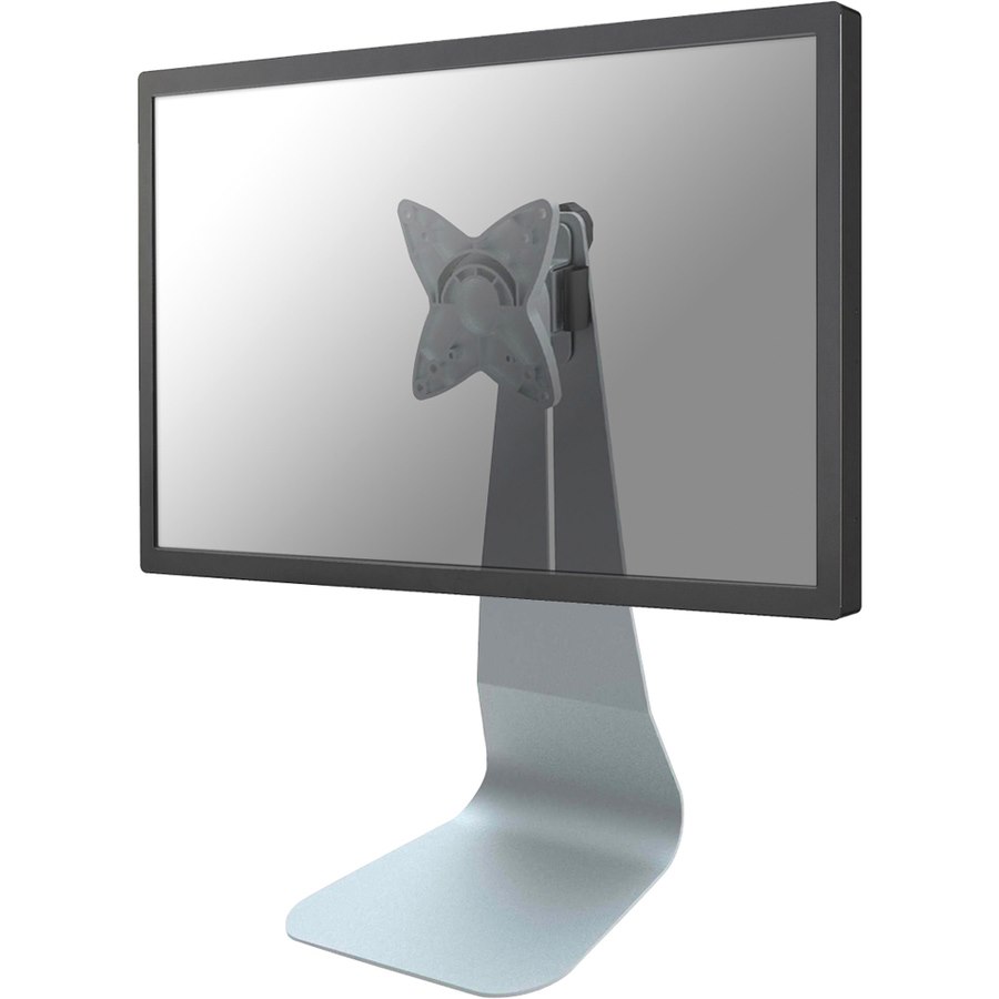 Newstar Stylish Tilt/Turn/Rotate Desk Stand for 10-27" Monitor Screen, Height Adjustable - Silver