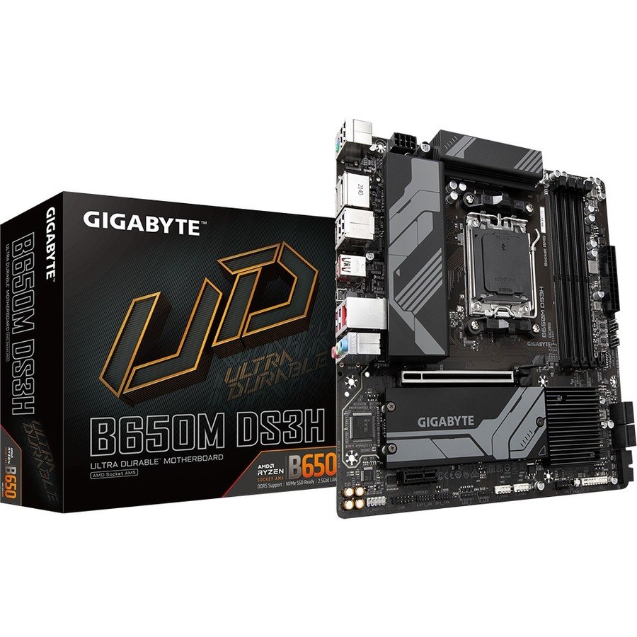 Gigabyte B650M DS3H Gaming Desktop Motherboard - AMD B650 Chipset - Socket AM5 - Micro ATX