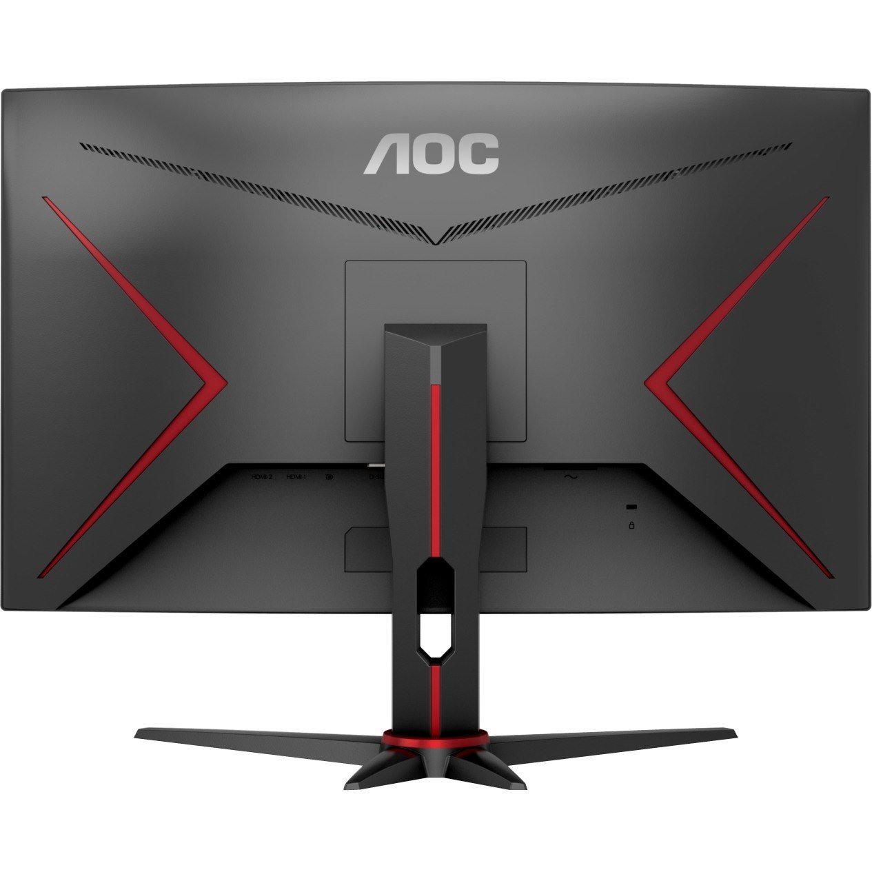 AOC C24G2AE 24" Class Full HD Curved Screen Gaming LCD Monitor - 16:9 - Black Red