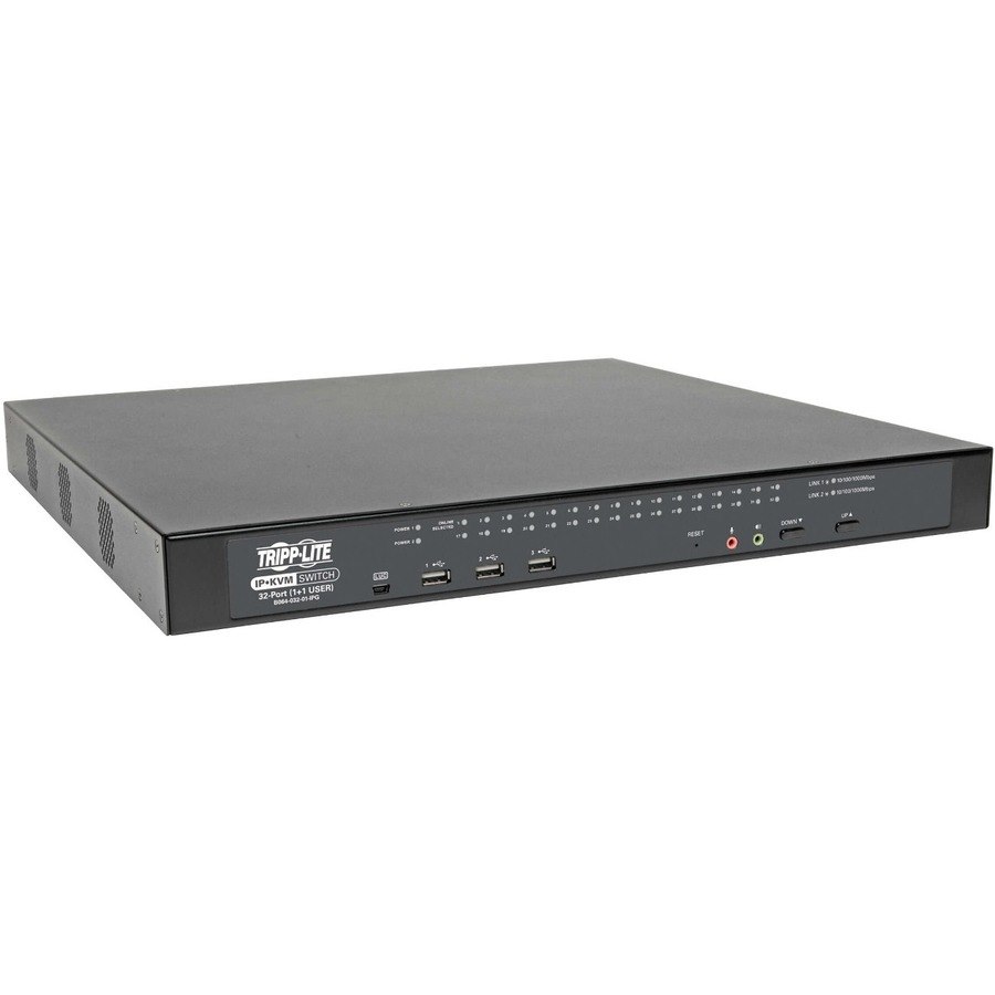 Eaton Tripp Lite Series NetDirector 32-Port Cat5 KVM over IP Switch - Virtual Media, 1 Remote + 1 Local User, 1U Rack-Mount, TAA