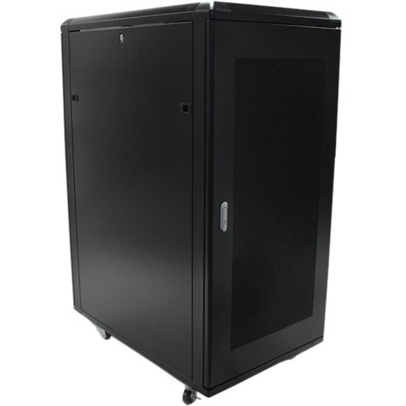 StarTech.com 4-Post 25U Server Rack Cabinet, 19" Data Rack Cabinet for Computer / IT Equipment, Home Network Rack, Half Height Server Rack