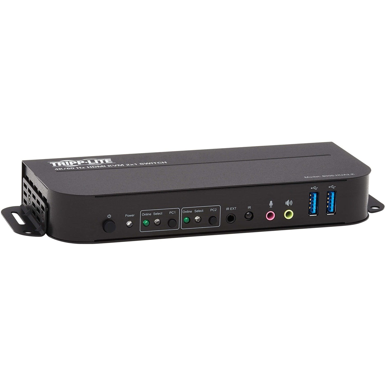 Eaton Tripp Lite Series 2-Port HDMI/USB KVM Switch - 4K 60 Hz, HDR, HDCP 2.2, IR, USB Sharing, USB 3.0 Cables