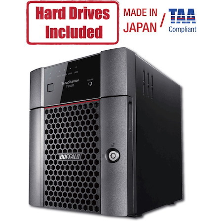 BUFFALO TeraStation 3420 4-Bay SMB 4TB (2x2TB) Desktop NAS Storage w/ Hard Drives Included