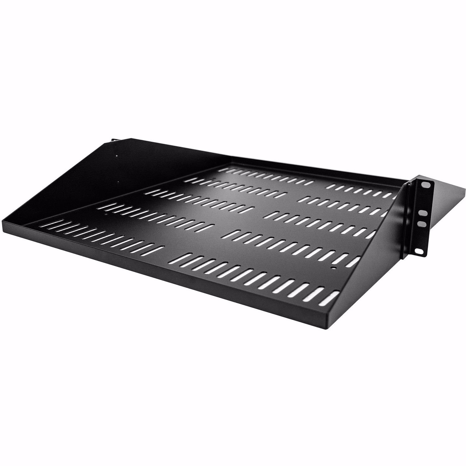 StarTech.com 2U Vented Server Rack Shelf - Center Mount Fixed 20" Deep Cantilever Rackmount Tray for 19" Data/AV/Network w/Cage Nuts