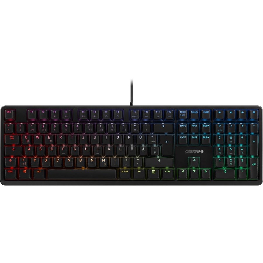 CHERRY G80-3000N RGB Keyboard - Cable Connectivity - USB Interface - RGB LED - German - QWERTZ Layout - Black