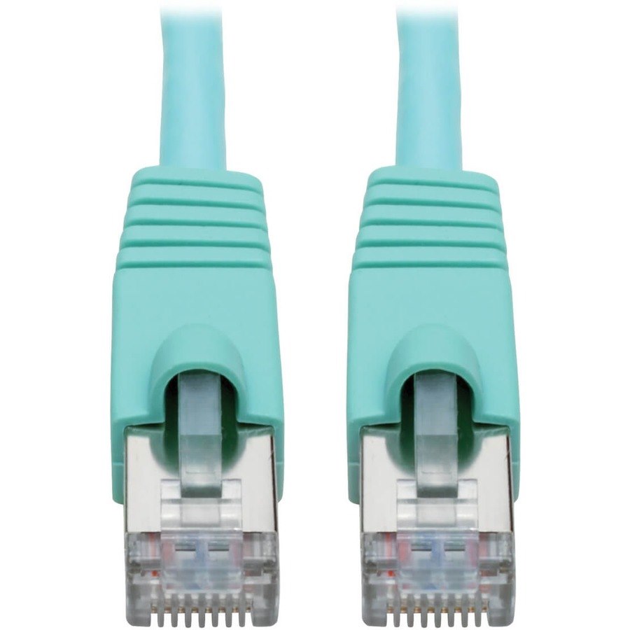 Eaton Tripp Lite Series Cat6a 10G Snagless Shielded STP Ethernet Cable (RJ45 M/M), PoE, Aqua, 6 ft. (1.83 m)