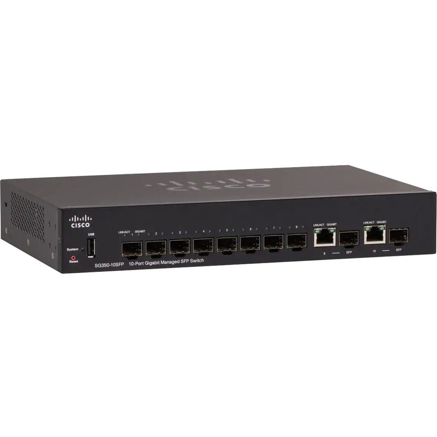 Cisco SG350-10SFP 10-Port Gigabit Managed SFP Switch