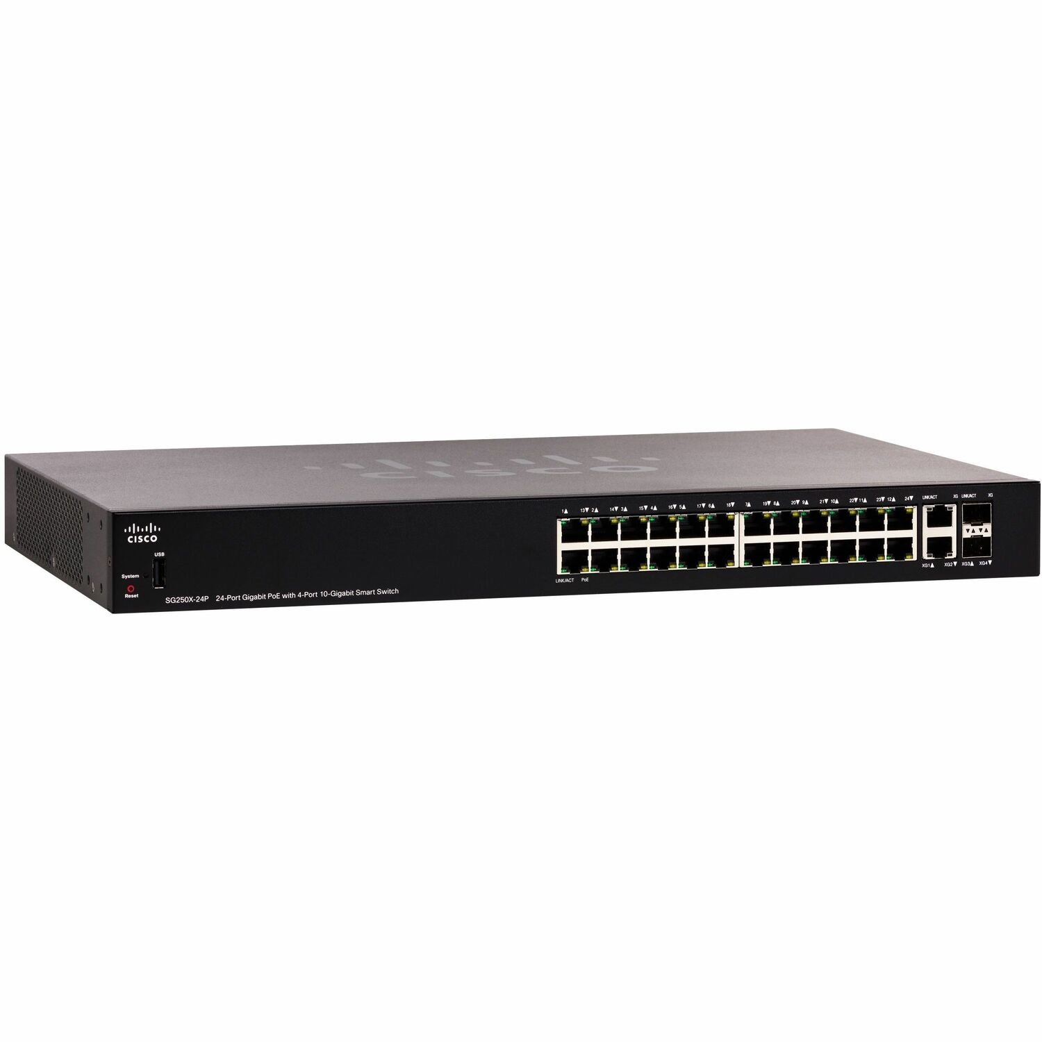 Cisco SG250X-24P Gigabit PoE with 4-Port 10-Gigabit Smart Switch