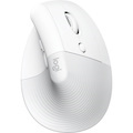 Logitech Lift Mouse - Bluetooth/Radio Frequency - USB Type A - Optical - 6 Button(s) - 4 Programmable Button(s) - Off White