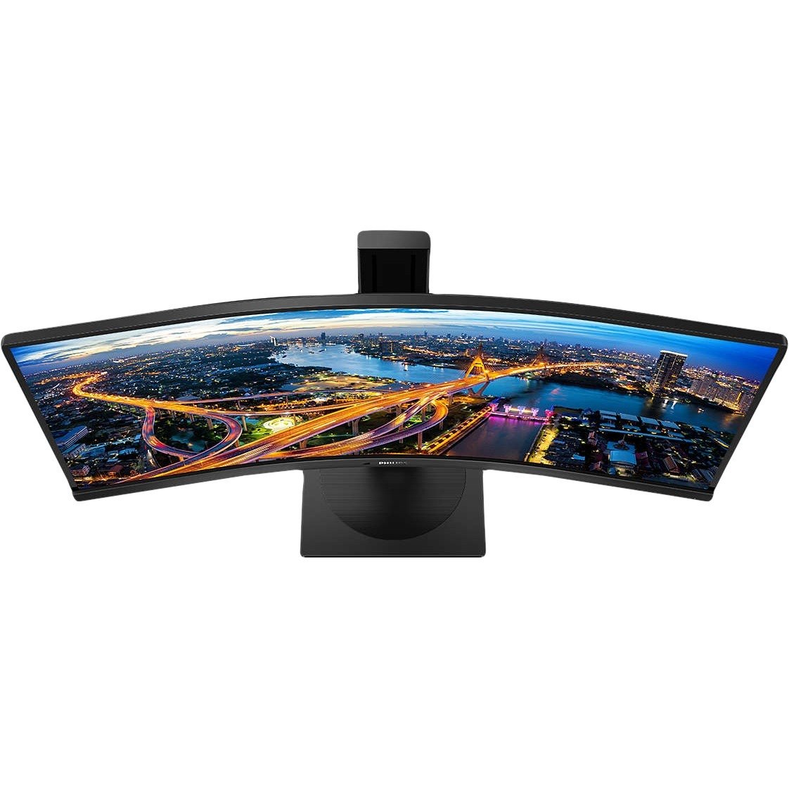 Philips 346B1C 34" Class WQHD Curved Screen Gaming LCD Monitor - 21:9 - Textured Black