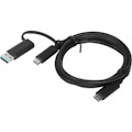 Lenovo ThinkPad 2 m USB/USB-C Data Transfer Cable for Notebook, Dock, PC