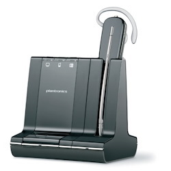 Plantronics Savi W740 Wireless DECT Mono Earset - Over-the-ear, Behind-the-neck, Over-the-head - Outer-ear