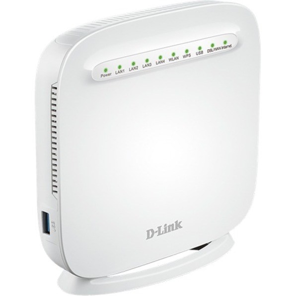 D-Link Wi-Fi 4 IEEE 802.11n Ethernet, VDSL2, ADSL2+ Modem/Wireless Router