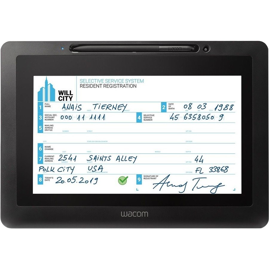 Wacom DTU-1031AX Graphics Tablet - 25.7 cm (10.1") LCD - 2540 lpi WSVGA - Cable