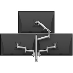 Atdec triple monitor arm "pyramid" desk mount - Flat and Curved up to 32in - VESA 75x75, 100x100